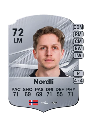 Nordli - 72 - Rare EA FC 27 card
