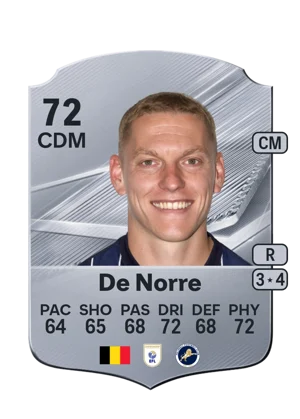 De Norre - 72 - Rare EA FC 27 card