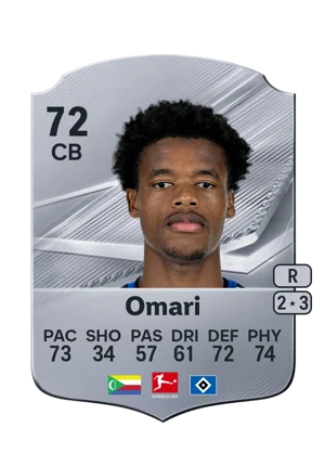 Omari - 72 - Rare EA FC 27 card
