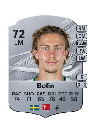 Bolin - 72 - Rare EA FC 27 card