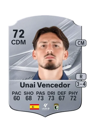 Unai Vencedor - 72 - Rare EA FC 27 card