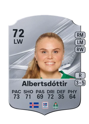 Albertsdóttir - 72 - Rare EA FC 27 card