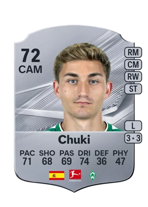 Chuki - 72 - Rare EA FC 27 card