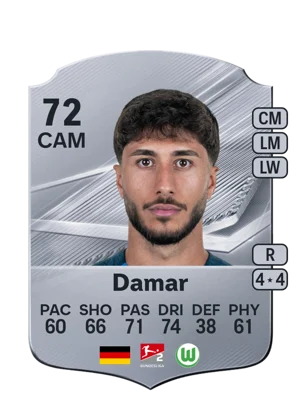 Damar - 72 - Rare EA FC 27 card