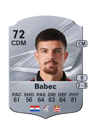 Babec - 72 - Rare EA FC 27 card