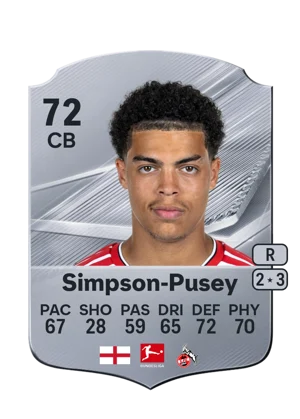 Simpson-Pusey - 72 - Rare EA FC 27 card