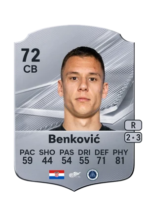 Benković - 72 - Rare EA FC 27 card