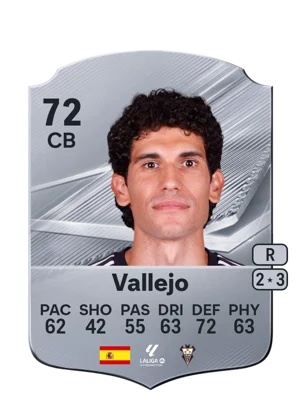 Vallejo - 72 - Rare EA FC 27 card