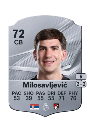 Milosavljević - 72 - Rare EA FC 27 card