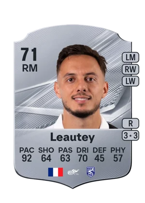 Leautey - 71 - Rare EA FC 27 card