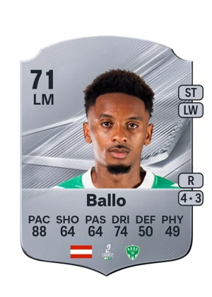 Ballo - 71 - Rare EA FC 27 card