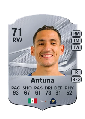 Antuna - 71 - Rare EA FC 27 card