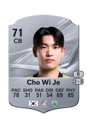 Cho Wi Je - 71 - Rare EA FC 27 card