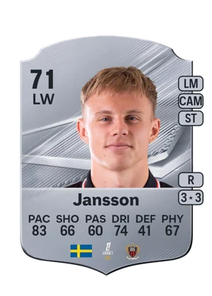 Jansson - 71 - Rare EA FC 27 card