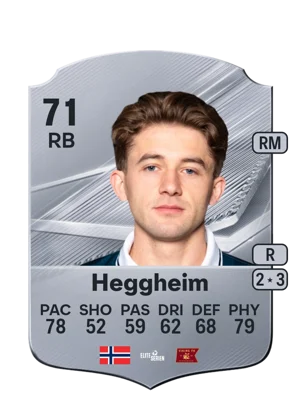 Heggheim - 71 - Rare EA FC 27 card