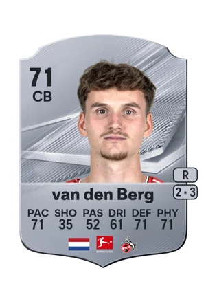 van den Berg - 71 - Rare EA FC 27 card