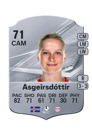 Ásgeirsdóttir - 71 - Rare EA FC 27 card