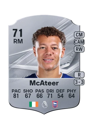 McAteer - 71 - Rare EA FC 27 card