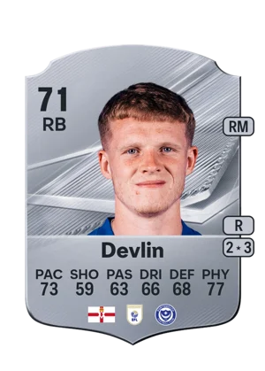 Devlin - 71 - Rare EA FC 27 card