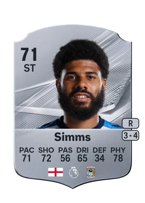 Simms - 71 - Rare EA FC 27 card