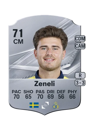 Zeneli - 71 - Rare EA FC 27 card