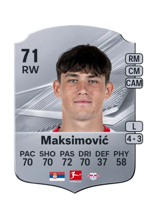 Maksimović - 71 - Rare EA FC 27 card