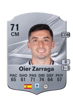 Oier Zarraga - 71 - Rare EA FC 27 card
