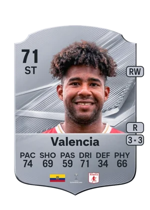 Valencia - 71 - Rare EA FC 27 card