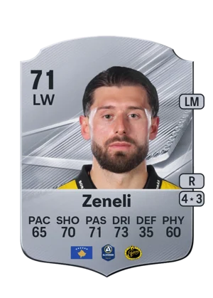 Zeneli - 71 - Rare EA FC 27 card