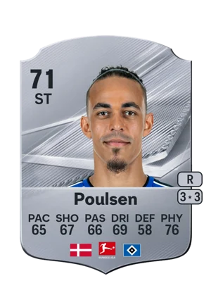 Poulsen - 71 - Rare EA FC 27 card