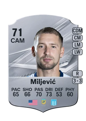 Miljević - 71 - Rare EA FC 27 card