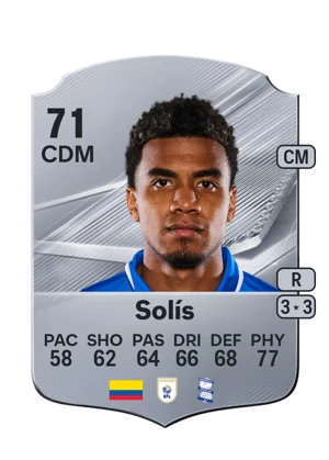 Solís - 71 - Rare EA FC 27 card