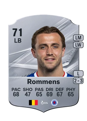 Rommens - 71 - Rare EA FC 27 card