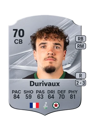 Durivaux - 70 - Rare EA FC 27 card