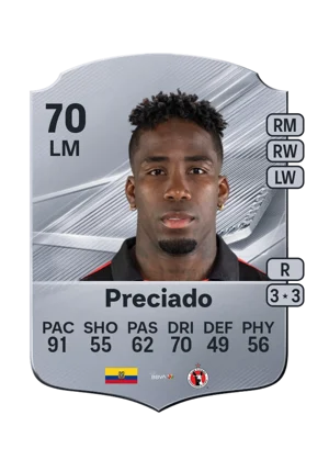 Preciado - 70 - Rare EA FC 27 card