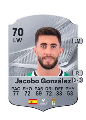 Jacobo González - 70 - Rare EA FC 27 card