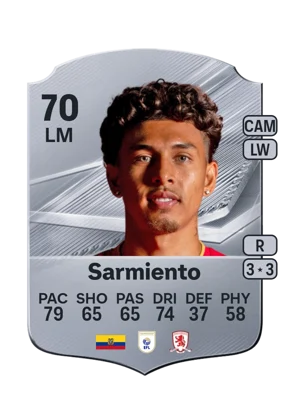 Sarmiento - 70 - Rare EA FC 27 card