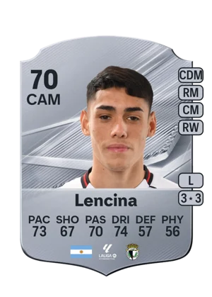 Lencina - 70 - Rare EA FC 27 card