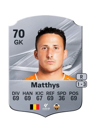 Matthys - 70 - Rare EA FC 27 card