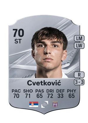 Cvetković - 70 - Rare EA FC 27 card