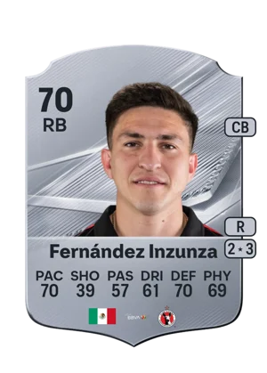 Fernández Inzunza - 70 - Rare EA FC 27 card