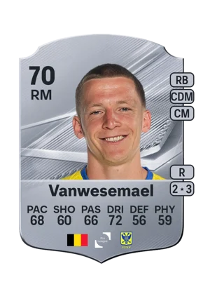 Vanwesemael - 70 - Rare EA FC 27 card