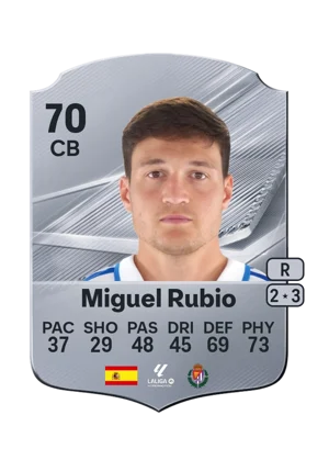 Miguel Rubio - 70 - Rare EA FC 27 card