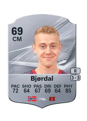 Bjørdal - 69 - Rare EA FC 27 card