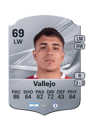 Vallejo - 69 - Rare EA FC 27 card