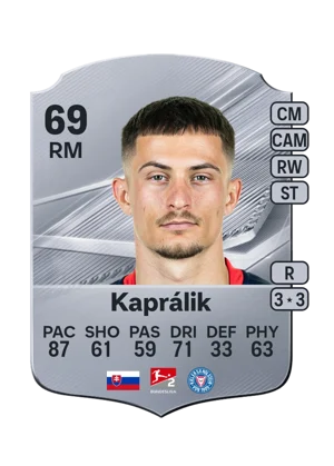Kaprálik - 69 - Rare EA FC 27 card