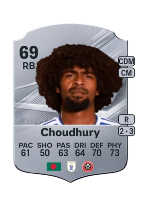 Choudhury - 69 - Rare EA FC 27 card