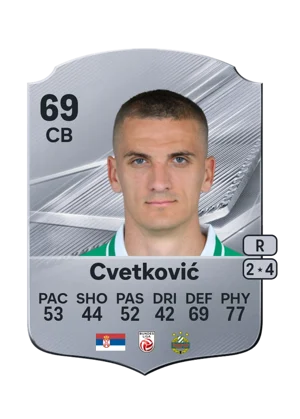 Cvetković - 69 - Rare EA FC 27 card