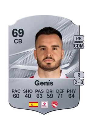 Genís - 69 - Rare EA FC 27 card