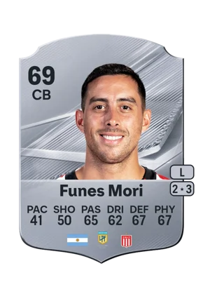 Funes Mori - 69 - Rare EA FC 27 card